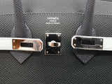Hermes Birkin 25 Custom Tricolor Green Epsom Palladium Handbag Do0226oclxzde