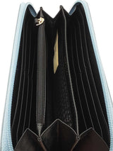 Kate Spade Mavis Street Neda Lakesedge Blue Glitter Zip Around Wallet Eb1225oxdu