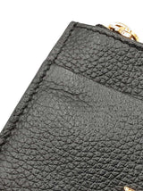 Versace Virtus Black Grained Leather Card Holder Wallet Fw0525izdu