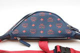Mcm Blue & Red Viestos Belt Bag Eb0926crde