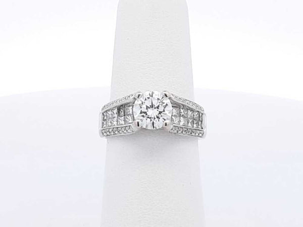 1.56 Cttw Diamond & 18k White Gold Engagement Ring 9 Grams Size 6 Fw0225lixzdu