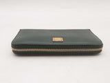 Dolce & Gabbana Leather Zip Around Green Wallet Sd0725lrzsa