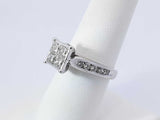 1.22 Cttw Diamond & 14k White Gold Engagement Ring 6 Grams Size 7 Fwczxdu