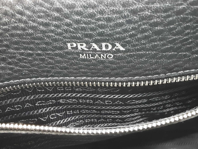 Prada Black Leather Buckle Tote Bag Sd0425irzde