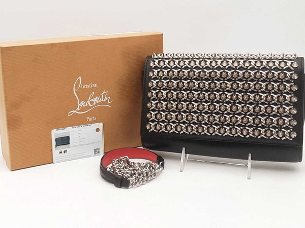 Christian Louboutin Paloma Spike Clutch Black Aa0825wrxsa