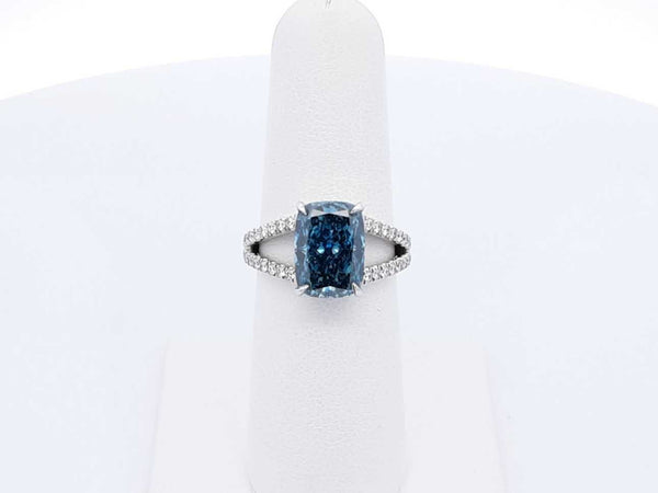 4.11 Cttw Lab Grown & Natural Diamond 14k White Gold Ring Size 6.5 Fw1023pesrdu