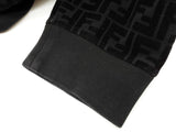 Fendi Black Cotton Velvet Logo Sweater Size Italian Xxxl Do0925lrxde