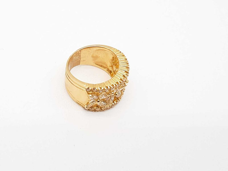 18k Yellow Gold Diamond Statement Ring Size 5.75 Lhlrzzde 144020001834