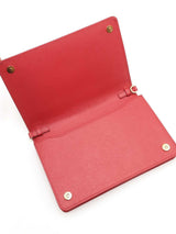 Prada Mini Chain Shoulder Bag In Red Saffiano Lux Leather Fw0326pzxdu