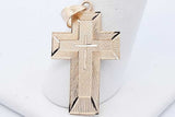 14k Yellow Gold Padre Nuestro Prayer Cross Pendant 1.5 Grams Eb0426iide