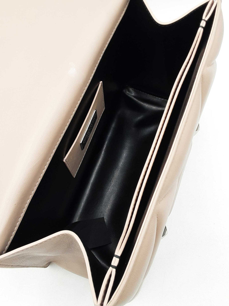 Phillipp Plein Superheroine Handle Bag In Taupe Quilted Leather Fw1125oxzdu