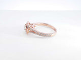 0.24 Cttw Diamond & 14k Rose Gold Double Halo Ring 4.1g Size 6.75 Fw0426woxdu