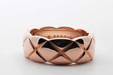 Chanel 18k Rose Gold Coco Crush Ring Size 5.5 6.7g Lh0924exzde