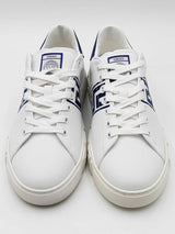 Versace Greca Detail White & Blue Leather Sneakers Sneakers Size 40 Eb1025exdu