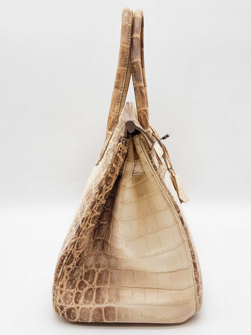 Hermes Birkin 30 Himalayan Beige Niloticus Croc Palladium Handbag Do1025crxzxde