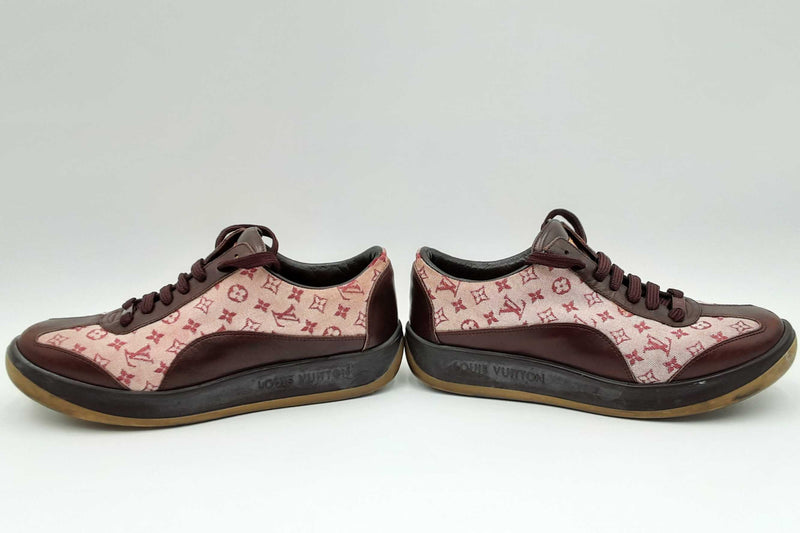 Louis Vuitton Monogram & Leather Sneakers Size 37 Eb1024lxzdu