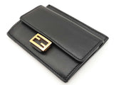 Fendi Baguette Card Holder Wallet In Black Nappa Leather Fw1025loxdu