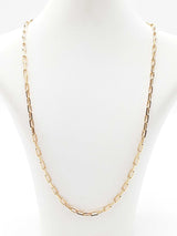 Cartier Santos De Cartier Dumont Paperclip Link Chain Necklace In 18k Yellow Gold 24.6 Grams 22 Inch Fw0626oxzxdu