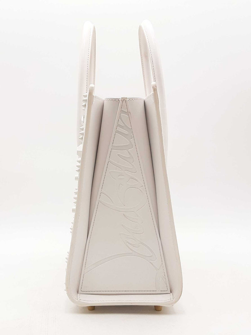 Christian Louboutin Paloma White Leather Tote Bag Eb1224rxzsa