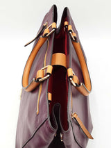 Dooney & Bourke Purple Leather Satchel Shoulder Bag Eb1025rxdu