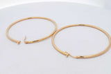 18k Yellow Gold Hoop Earrings 2.8 Grams Eb0826ocrsa