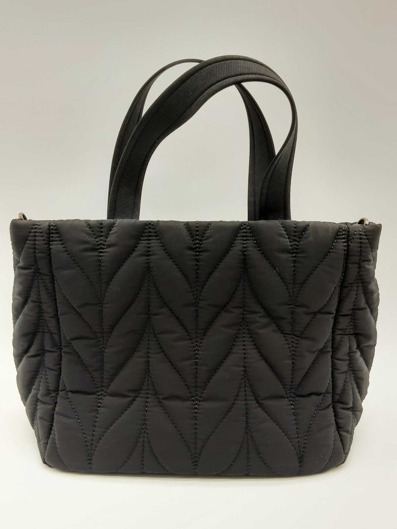 Kate Spade Ellie Black Quilted Nylon Satchel Tote Do0624wxde