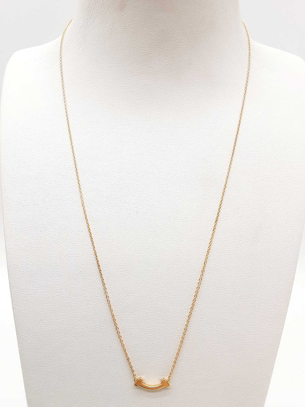 Tiffany & Co. T Smile 18k Yellow Gold 2.3g Chain 18 In Do0125wrxde