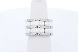 Chanel 18k White Gold Diamond Ceramic Ultra Ring 16.3 Grams Size 6 Eb1125oxxzde
