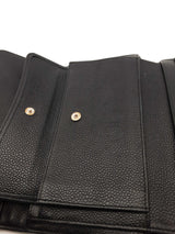 Chanel Quilted Black Caviar Leather Flap Wallet Eb0426wxzsa