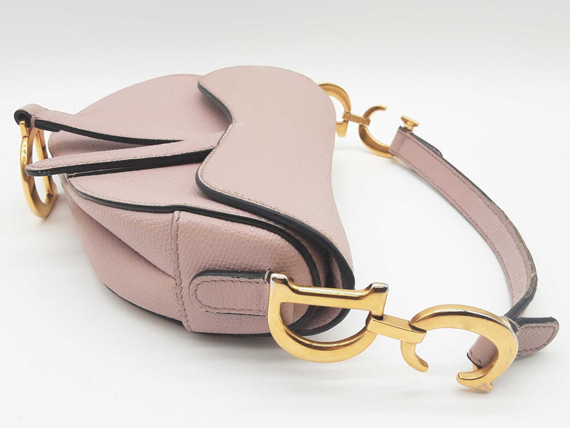 Christian Dior Saddle Blush Pink Grained Leather Handbag Do0625oxzxde