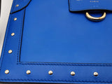 Balmain Blue Leather Studded Crossbody Bag Eb0426lxzde