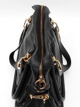 Chloe Paraty Black Leather Top Handle Bag Eb1225lrxdu