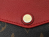 Louis Vuitton Twice Pochette Cherry Red Leather Brown Monogram Crossbody Bag Do0525sxzde