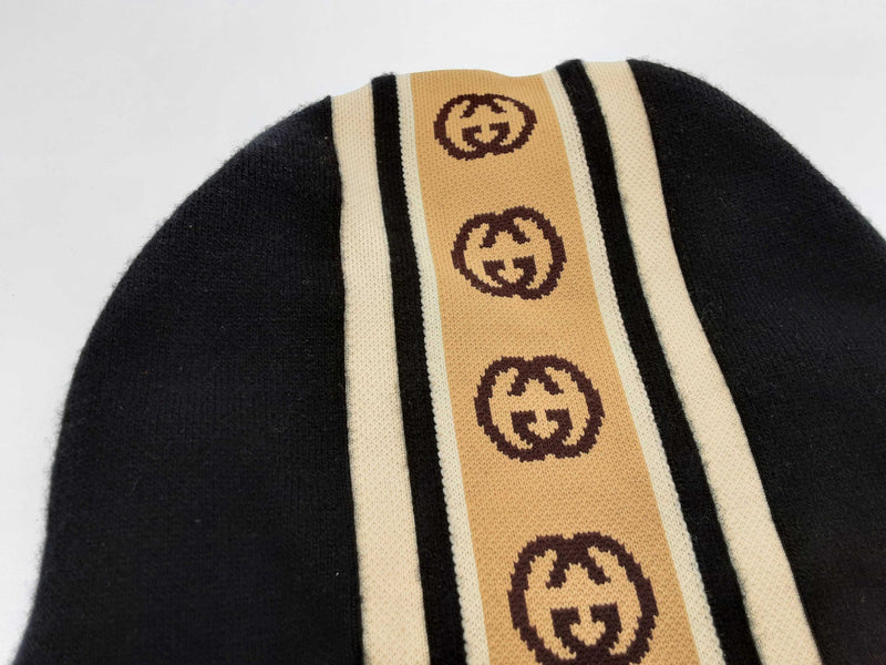 Gucci Interlocking G Stripe Beanie Size Small Eb0924lxzdu