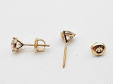 1.02 Cttw Lab Grown Diamonds 14k Yg 0.8g Screw Back Stud Earrings Do0726orxde