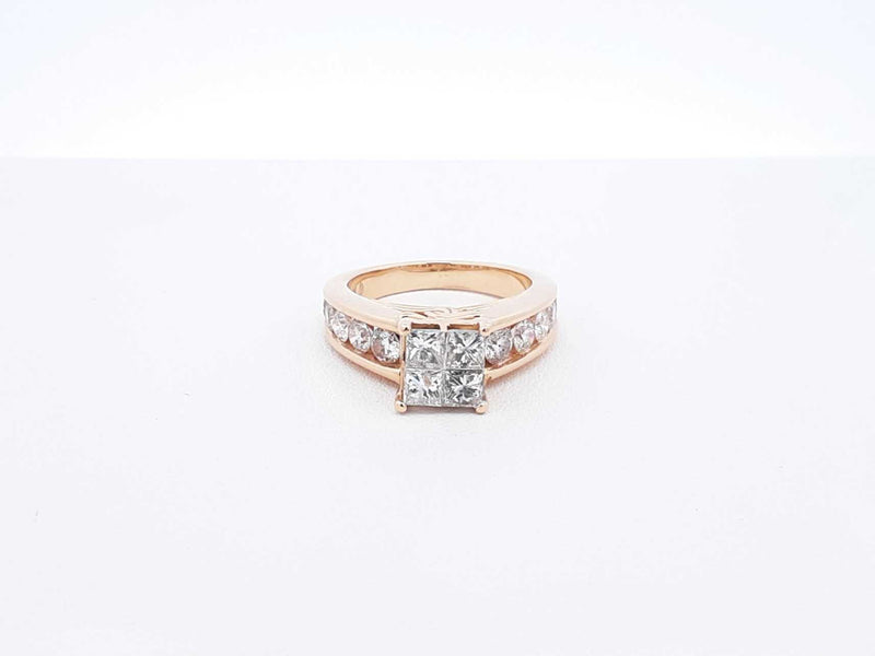 1.66 Cttw Diamond & 14k Yellow Gold Engagement Ring 7.4 Grams Size 6 Fwlzxzdu