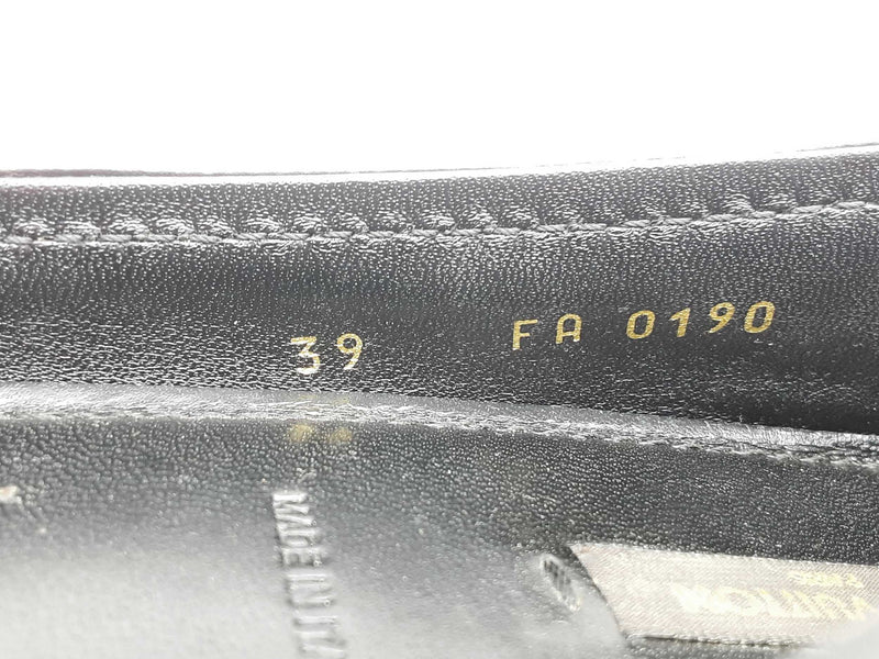 Louis Vuitton Black Leather Flats Size Eu 39 Do0925oxzde