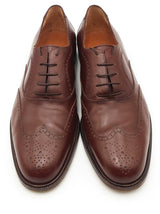 Salvatore Ferragamo Wingtip Oxford Brown Leather Dress Shoes Size 10 Eb0926rxsa