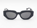 Gucci Logo Sunglasses In Black Acetate With Solid Grey Lenses Fw0926lzxdu