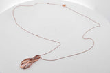 10k Rose Gold Diamond Pendant Necklace 2.8 Grams 22 Inch Eb0326lxzsa