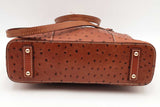 Dooney & Bourke Ostrich Leather Lexington Tote Bag In Cognac Eb0326pxsa