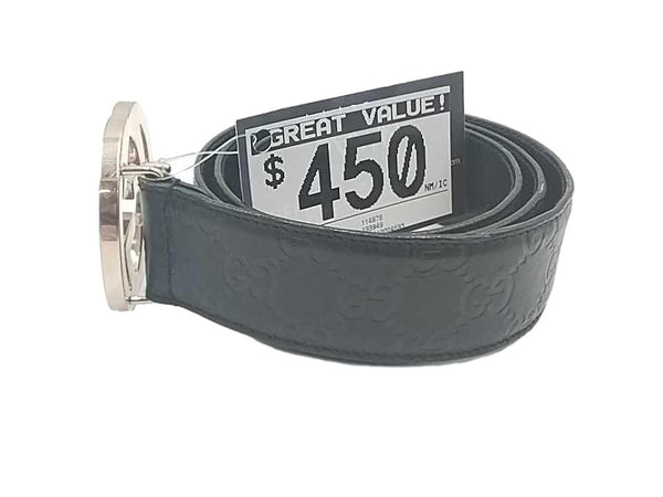 Gucci 114876 Black Belt / Buckle Size 36 Jg1128lzxmia