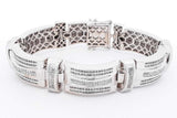 6.84cttw Diamond Bracelet In 14k White Gold 103 Grams 8 Inch Eb0526erxzsa