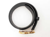 Gucci Marmont Black Leather Belt With Gold Tone Gg Buckle Fw1224oxzsa