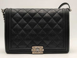 Chanel Large Boy Bag Lambskin Black Handbag Aa0125ooxzsa