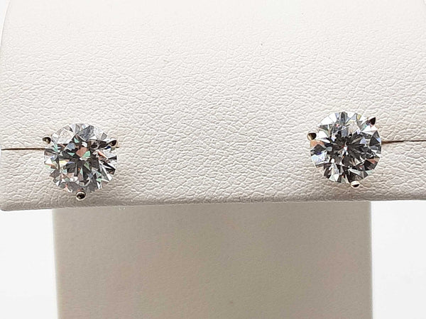 2.00 Cttw Lab Grown Diamonds 14k White Gold 1.1g Stud Earrings Do0723srxde