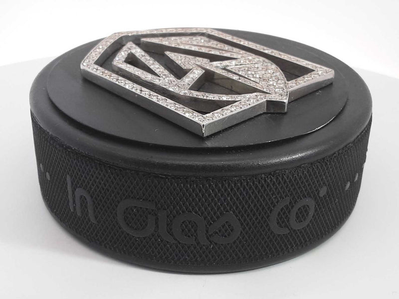 Vegas Golden Knights Custom Diamond Hockey Puck 7.00ctw (Prxz) 144010013845