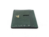 Tom Ford Card Holder Wallet In Emerald Green Croc-embossed Leather Fw0925lordu
