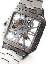 Cartier Santos Skeleton 40mm Large Stainless Steel Manual Watch Fw0426ozxzxdu