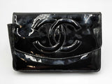 Chanel Vintage Timeless Black Patent Leather Wallet On Chain Sd0625lozdu